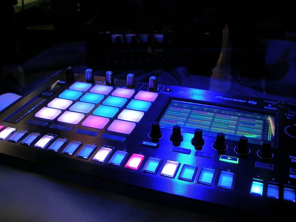 An image of an electronic music mixing deck